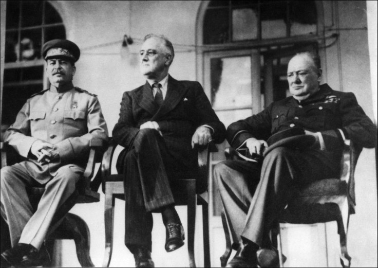 Soviet leader Joseph Stalin (L), US President Franklin Roosevelt (C) and British Prime minister Winston Churchill were all targetted for assassination in Tehran