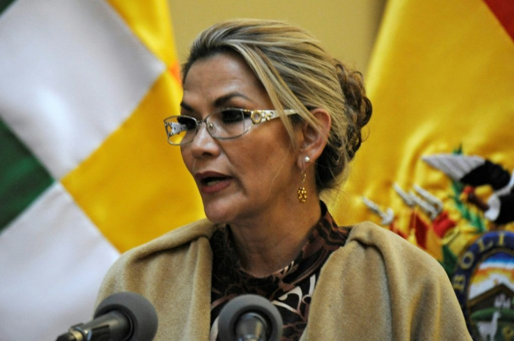 Bolivian interim President Jeanine Anez, pictured on November 25, has wasted no time rewriting Bolivia's foreign policy