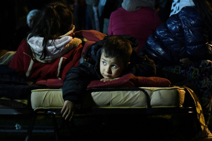 Thousands of people spent the night in tents or on the grass of the football stadium in Durres, where some 27 buildings were badly damaged
