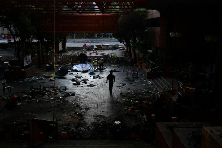 University staff say the campus is now devoid of protesters