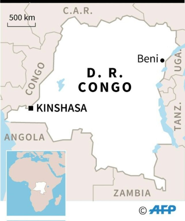 Map of Democratic Republic of Congo, locating Beni
