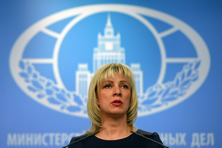Russian Foreign Ministry spokeswoman Maria Zakharova speaks to the media in Moscow in March 2018.