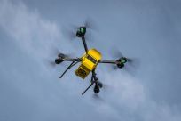 A Hermes V8MT drone of Polish firm Spartaqs with eight propellers will soon be used between a blood bank and the Institute of Cardiology in Warsaw