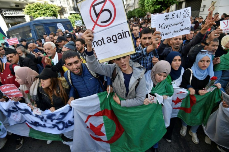 Algerian protesters have rejected all five presidential candidates, citing their links to former long-ruling leader Abdelaziz Bouteflika