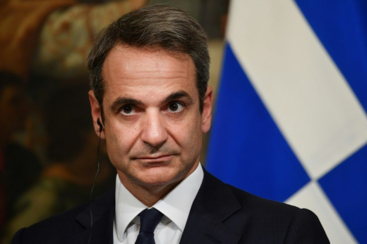 Greek Prime Minister Kyriakos Mitsotakis (pictured November 2019) said an alliance "cannot remain indifferent when one of its members openly violates international law"