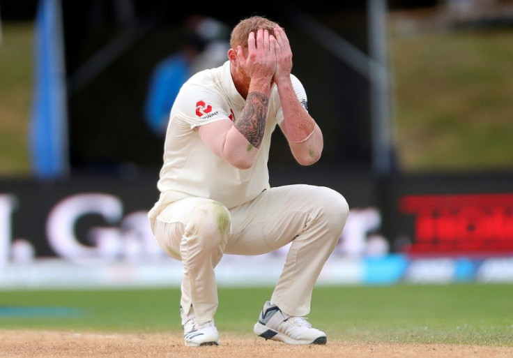 England's Ben Stokes reacts after New Zealand's Ross Taylor hit a boundary on day four of the second Test