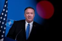 US Secretary of State Mike Pompeo, seen here in November 2019, has defended "restraint" on Venezuela
