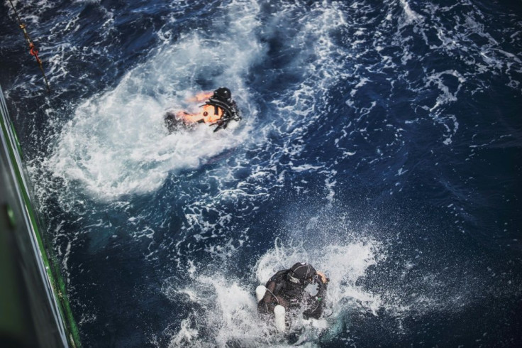 A bigger splash: Divers begin their exploration of the Vema seamount