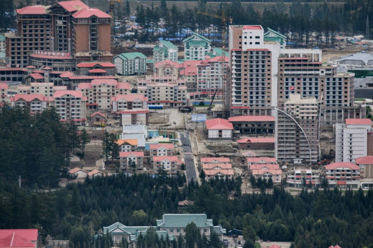 This photo of North Korea's Samjiyon, taken in September, shows part of the massive construction project opened on Tuesday