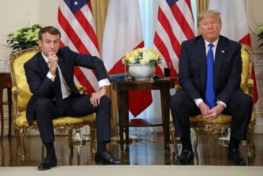 Trump and France's President Emmanuel Macron speak to the media in London on Tuesday December 3, 2019