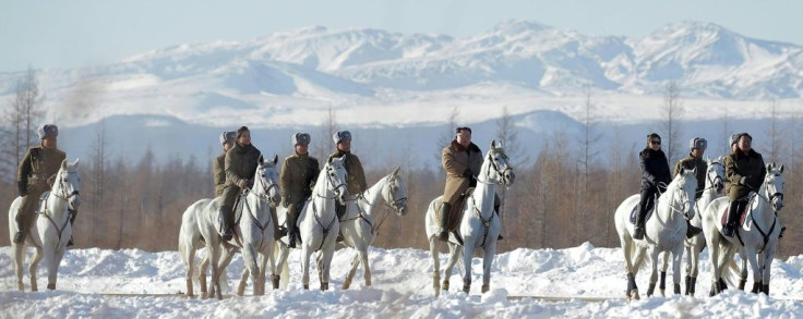 The imagery of Kim on a white horse is heavy with symbolism in North Korea