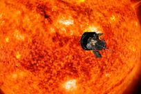 Scientists hail the first data sent back by the Parker Solar Probe, giving them new leads on the solar wind and heating of the corona. Illustration courtesy of NASA/Johns Hopkins APL of the probe and the sun