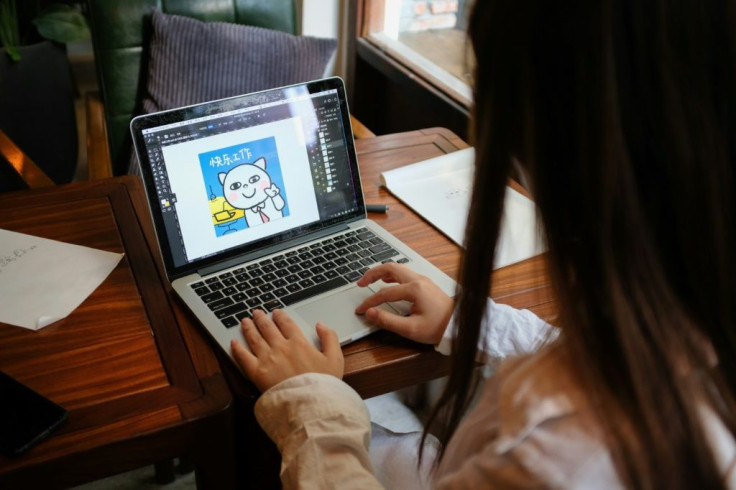 Stickers like the mischievous 'Silly Piggy' and other quirky creatures are all the rage in China