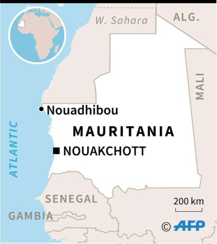 Map of Mauritania locating Nouadhibou where survivors were being treated in hospital after more than 50 migrants drowned when their boat sank off the coast