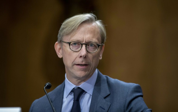 Brian Hook, the US pointman on Iran, testifies before a Senate hearing in October 2019