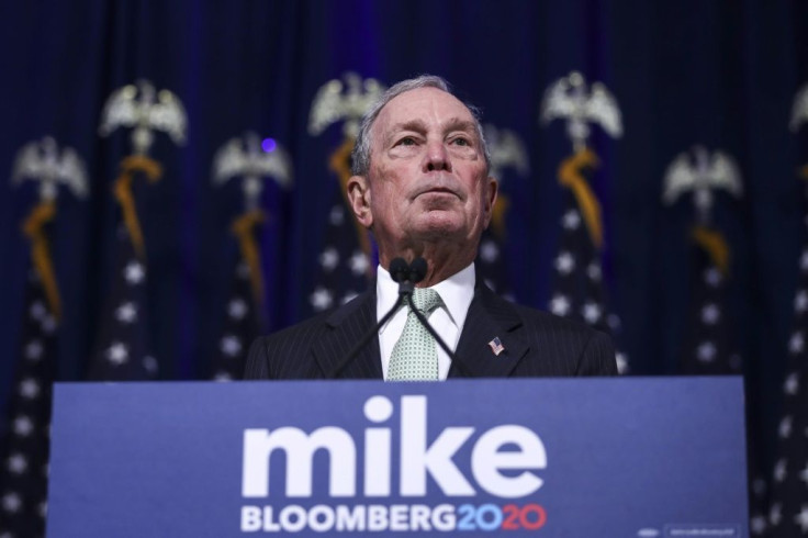 Michael Bloomberg's financial services company said it corrected what it described as an "oversight" which directed users of the market information terminals to his presidential campaign website