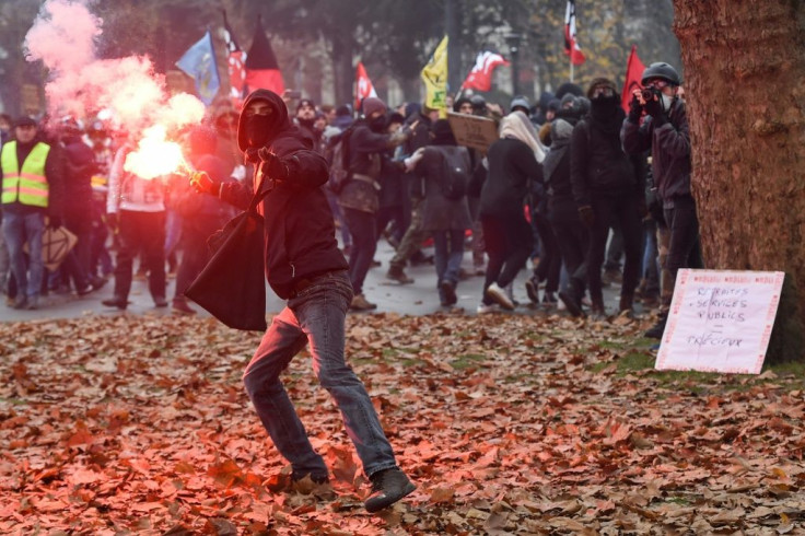 Protests were heated in the western city of Nantes