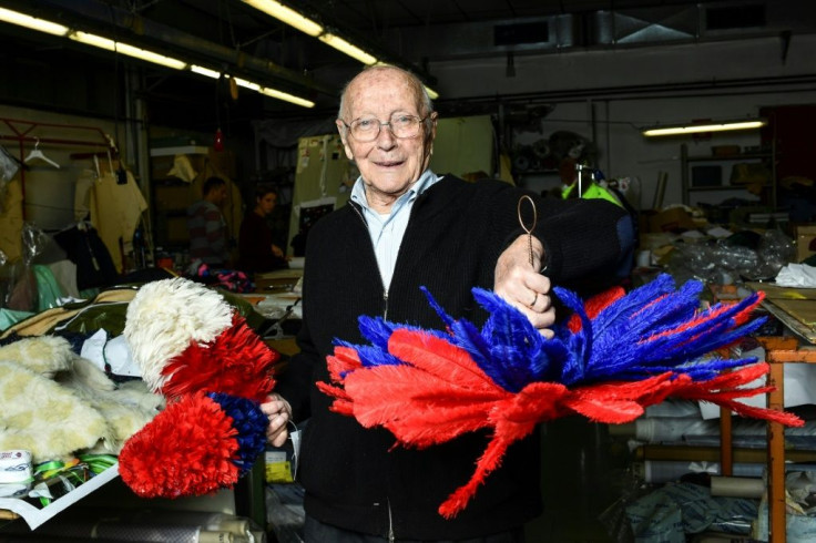 89-year-old Gianni Bracciani has dressed the likes of Angelina Jolie, Celine Dion, Naomi Campbell and Jennifer Lopez in his feathers