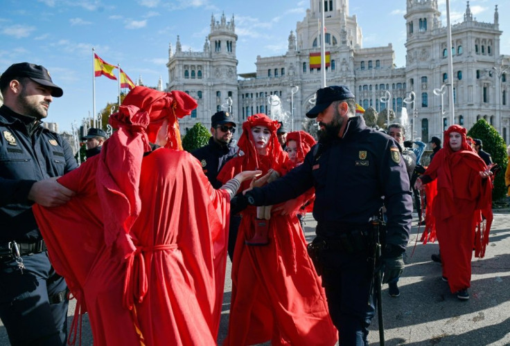 Extinction Rebellion activists have been out on the streets of Madrid protesting but the main march takes place on Friday