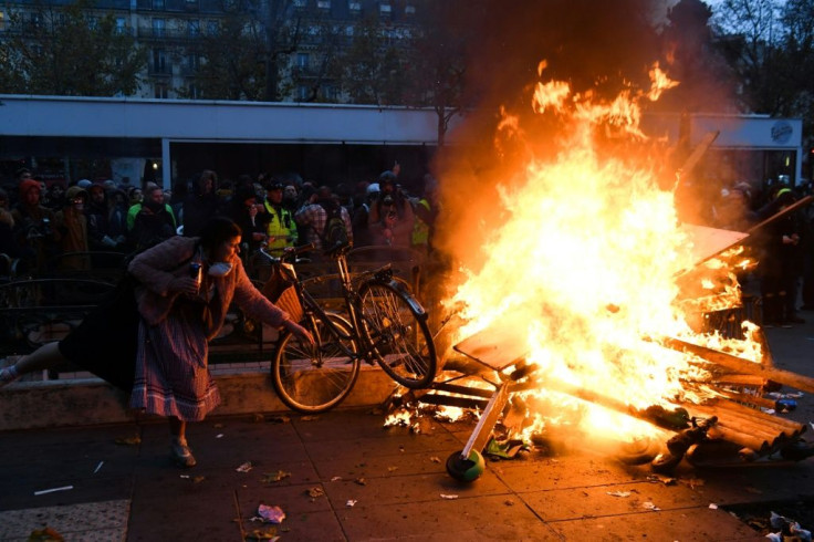 While most of Thursday's rallies were peaceful, there were sporadic clashes in Paris and some other cities