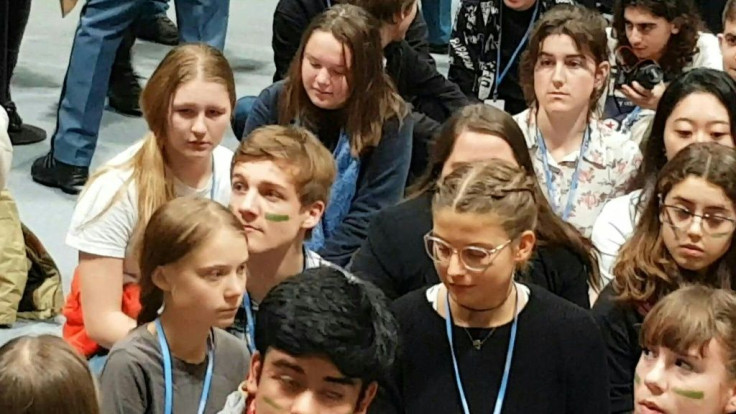 IMAGES Teen eco-warrior Greta Thunberg arrives for climate protests at COP 25 in Madrid.