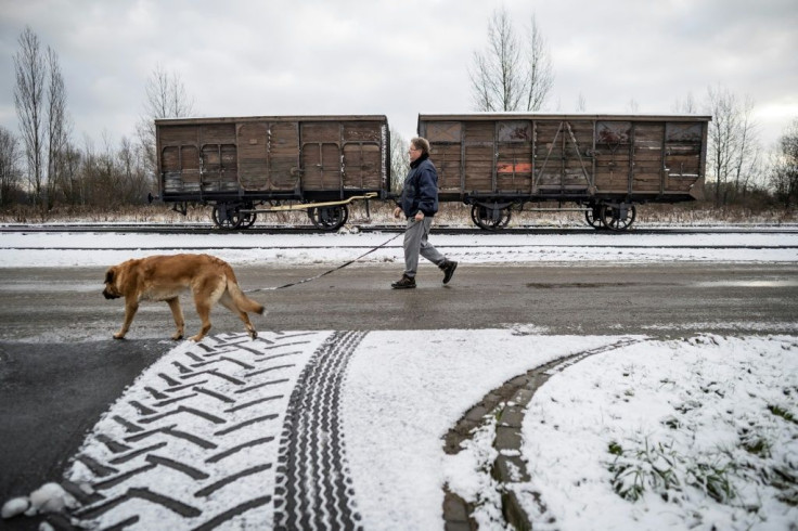 Cattle trucks were used to transport people to the camp in then occupied Poland where 1.1 million people were killed