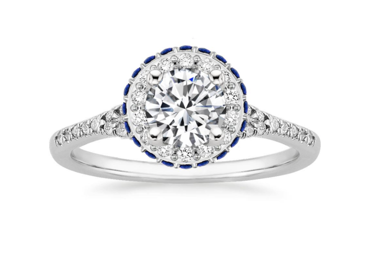 Circa Diamond Ring with Sapphire Accents