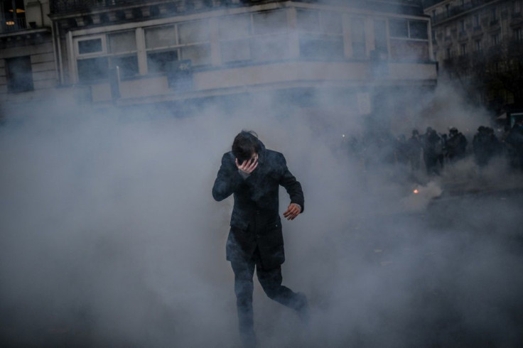 While most of the rallies Thursday were peaceful, police fired tear gas to disperse dozens of protesters
