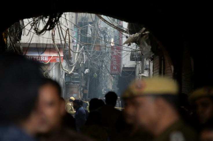 The blaze broke out in the early hours in the city's old quarter, whose narrow and congested lanes are lined with many small manufacturing and storage units