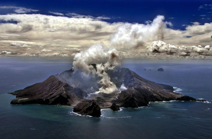 A file picture of New Zealand's most active volcano, Whakarri (White Island), in the Bay of Plenty, taken in 1999