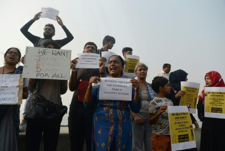 A protest in Mumbai against sexual assault in India. Police have long been criticised for not preventing violent crimes or for failing to bring cases to court