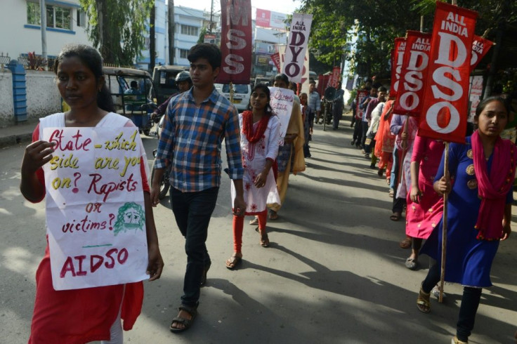 Youths and students in eastern India protest in December against incidents of rape carried out across the country