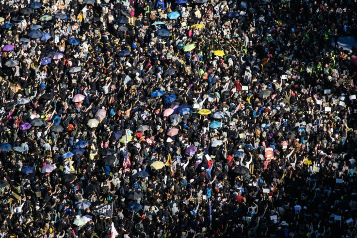 Hong Kong saw its largest mass rally in months on Sunday, with organisers estimating some 800,000 people turned out