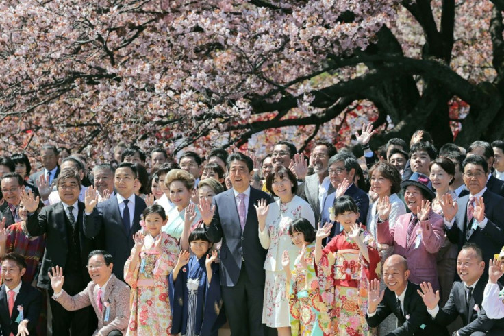 Japan's publicly funded cherry blossom party is intended to honour the great and the good for their achievements