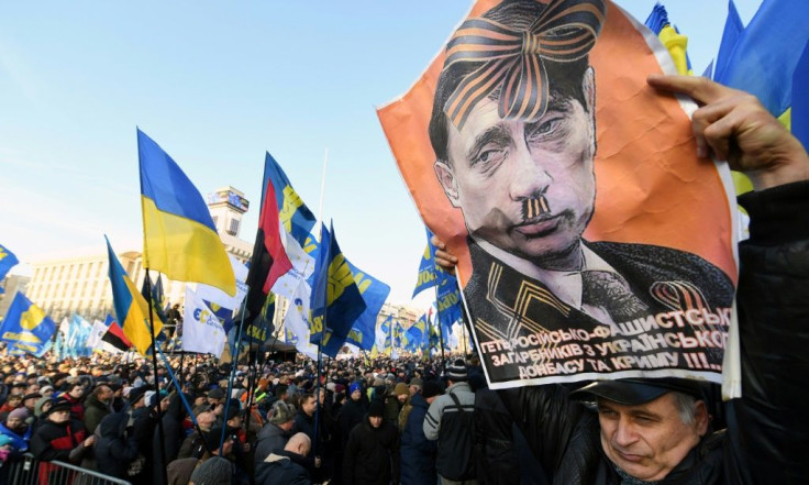 About 200 demonstrators spent the night in tents outside the Ukrainian president's office, seeking to put pressure on Zelensky not to 'capitulate' to his Russian counterpart