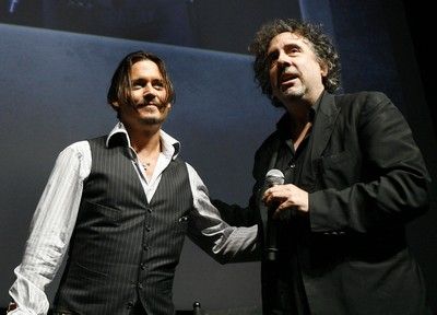 Tim Burton with actor Johnny Depp