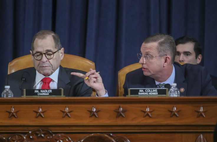 House Judiciary Committee Chair Jerry Nadler and ranking member Doug Collins debate the rules during a hearing on the impeachment of President Donald Trump