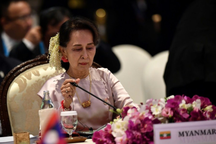 Aung San Suu Kyi, seen at last month's ASEAN summit in Bangkok, was once mentioned in the same breath as Nelson Mandela and Mahatma Gandhi