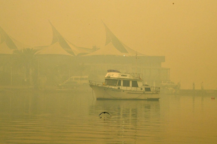 The toxic haze has made conditions on the water hazardous, with a harbour yacht race cancelled because of poor visibility