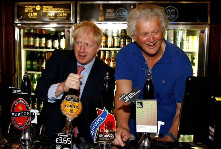 JD Wetherspoon chairman Tim Martin, seen here with Prime Minister Boris Johnson, is a strong Brexit supporter