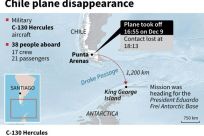 Graphic on an Antarctica-bound Chilean Air Force military plane which disappeared on Monday after taking off from the southern city of Punta Arenas.
