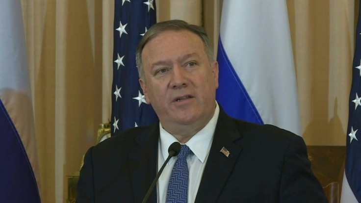 SOUNDBITE US Secretary of State Mike Pompeo says he warned Russian Foreign Minister Sergei Lavrov of reprisals if Moscow interferes in next year's presidential election.