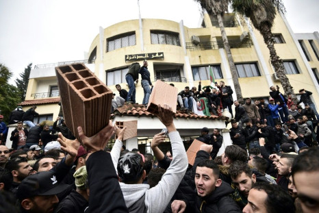 The brick has become the symbol of the anti-vote campaign in Algeria's Kabylie heartland of the Berber community