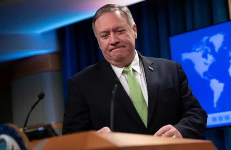 US Secretary of State Mike Pompeo holds a press conference at the State Department