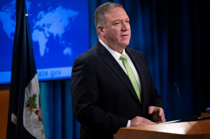 US Secretary of State Mike Pompeo holds a press conference at the State Department