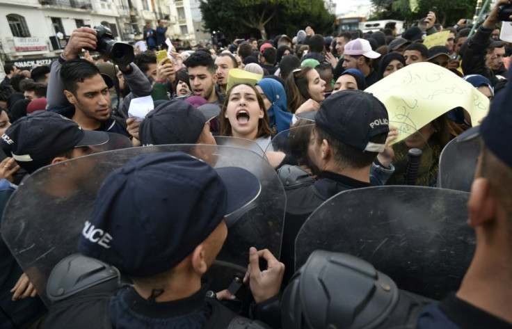 Algerian police arrested dozens of anti-vote protesters in the capital Algiers on the eve of an unpopular presidential election