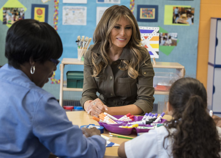 FLOTUS Melania Trump visits military children