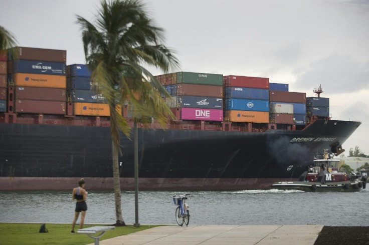 A cargo ship preparing to dock at PortMiami, which saw China as its top trading country in 2018