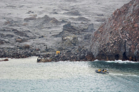The goal of the team from the bomb disposal squad was to recover the remains of eight people still on New Zealand's most active volcano, which sits semi-submerged 50 kilometres (30 miles) out to sea
