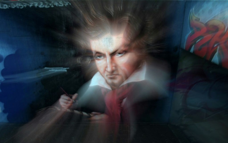 Graffiti depicts German composer Ludwig van Beethoven in his native city of Bonn